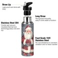 thumbnail image 3 of Yayeee 20oz Insulated Water Bottle Double Wall Stainless Steel with Flip Straw Lid, Christmas Santa, 3 of 7