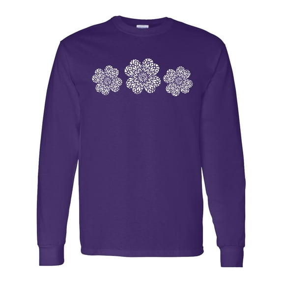 Inktastic Mandala Print Clovers Long Sleeve T-Shirt