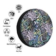 thumbnail image 5 of XMXY Colorful Floral Abstract Leaves Spare Tire Cover, Universal Waterproof Cover for Jeep RV Tire Wheel Protection, 16 inch, 5 of 8