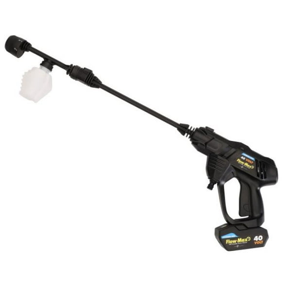 Lippert Components Pressure Washer 2020217218 Flow Max; Lithium Ion Battery; Long Nozzle/Rotatable Nozzle/6-In-1 Spray Attachment/25 Ounce Soap Bottle; 520 Maximum PSI; With Hose