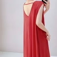 thumbnail image 5 of Taqqpue Nightgowns for Women Casual Crewneck House Dress Loose Fit Plus Size Maxi Sleepshirt Short Sleeve Cotton Nightshirt, 5 of 6