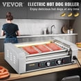 thumbnail image 2 of VEVOR Rodillo para perritos calientes, 18 capacidad para perritos calientes, 7 rodillos, máquina calentadora de acero inoxidable de 1050 W con control de temperatura dual, 2 of 9
