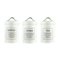 thumbnail image 2 of AMERTEER Metal Kitchen Canister Set Coffee Tea Sugar Tins Containers Food Storage Jars Bottles 1200ml Capacity, 2 of 9