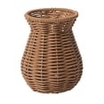 thumbnail image 2 of Boho Woven Vase For Dried Flowers, 5.71x4.72in Handmade Curved Wicker Planter With Natural Texture, Stylish Desktop Accent For Living Room Shelf Or Bedroom Nightstand B, 2 of 3