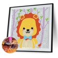 thumbnail image 2 of Cuadros Decorativos Cuadro de arte de cristal redondo completo de animales de dibujos animados de pintura de diamante DIY (DXZ071) Sywqhk Nuevos Originales, 2 of 9