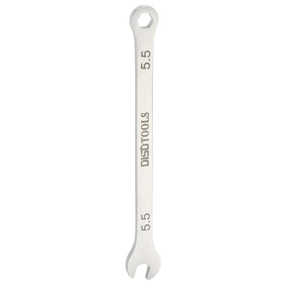 Uxcell Thin Combination Wrench Metric 5.5mm 6-Point Ended Box 15 Degree Offset Open End Stainless Steel