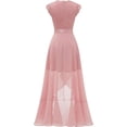thumbnail image 3 of Vestidos de noche elegantes para mujer, vestido de cóctel de boda con escote en V, vestido de dama de honor largo con corte en forma de salmonete, L, 3 of 5
