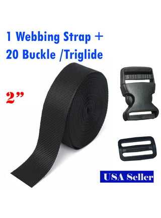 MTP 1/1.5/ 2 x 5/10 Yards Seat-Belt Black Polyester Webbing