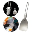 thumbnail image 4 of Espátula plegable Turner de alimentos resistente al calor Vajilla de material acero inoxidable 301 con plegable para acampar al, 4 of 9