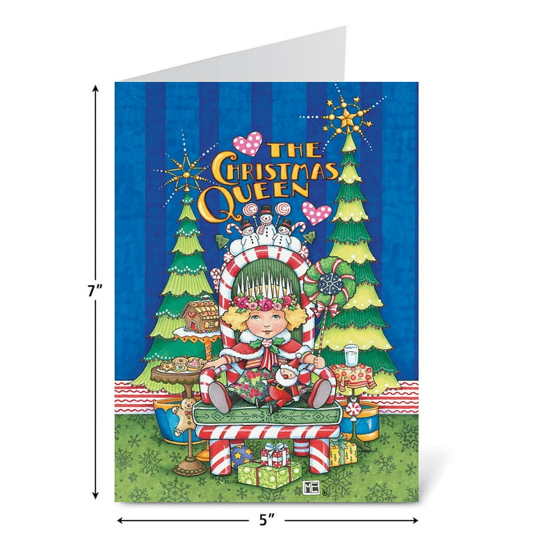 Mary Engelbreit Holiday Xmas Cards Value Pack, 20 Sets, 5
