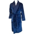 thumbnail image 1 of Terrytown Tahoe Microfleece Shawl Collar Robe Navy, 1 of 1