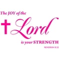 thumbnail image 2 of VWAQ The Joy of The Lord is Your Strength Nehemiah 8:10 Wall Art Decal - Scripture Bible Wall Decor, 2 of 2