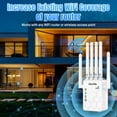 thumbnail image 2 of Ourlife 2026 Dual Band WiFi Range Extender, 2.4GHz & 5GHz Signal Booster Repeater with 1200Mbps Speed, Wall-Through WiFi Amplifier, Covers up to 10000 Sq.ft (White), 2 of 10