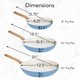 thumbnail image 5 of Juego de sartenes GoodCook Healthy Ceramic Titanium de 3 piezas, azul, 5 of 9