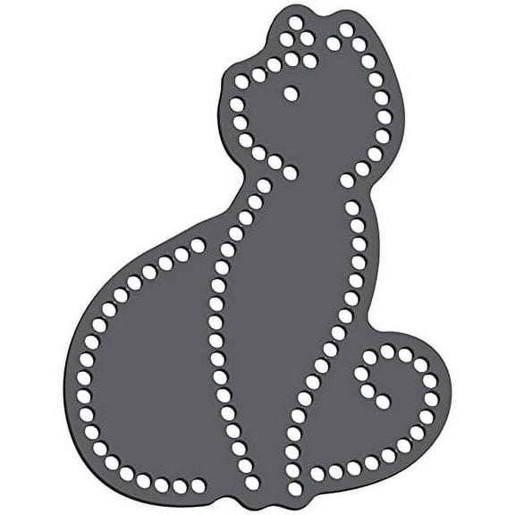 Rhinestone Genie CAT Sitting 5 inch Magnetic Rhinestone Template, Black