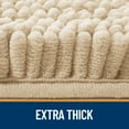 thumbnail image 5 of Buganda Bathroom Rugs 59x20, Quick Dry Machine Washable Chenille Bath Mats with Rubber Backing, Beige, 5 of 9