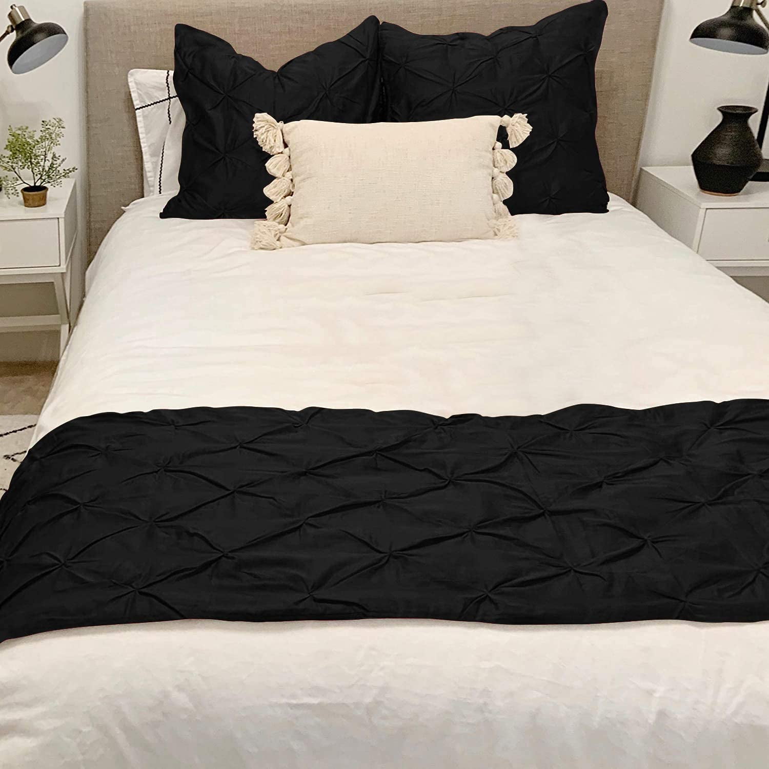 800TC Pinch Pleated Bed Runner King Size 1 Piece (1 Bed Runner) 100
