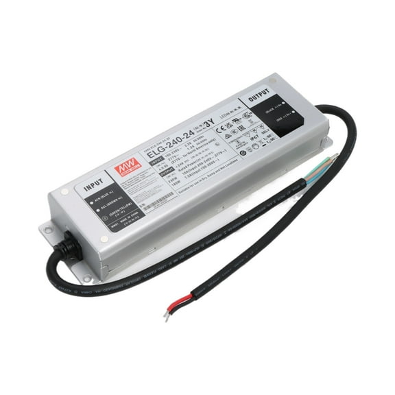 Feedannce 240W 24V 10A 3-Phase IP67 LED Driver - Outdoor Lighting MEAN WELL ELG-240-24