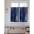 thumbnail image 6 of Kitchen Curtains 45 Inches length, Navy Blue Window Treatment Curtain Drapes, Retro Oil Painting Modern Abstract Art Aesthetics Lightweight Window Panels for Living Room Bedroom, 52"x45", 2 Panels, 6 of 7