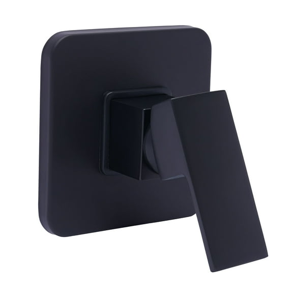 Matte Black Shower Valves Wall Mount Copper Faucet Shower Rough-In Valve Bathroom Trim Kit Single Handle Tub Shower Valve Mixer (screws are not included)