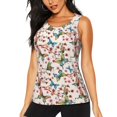 thumbnail image 2 of Picia Watercolor Floral With Butterflies Pattern Women's Workout Tank Top,Breathable Activewear,Slim Fit Athletic Top,Versatile Workout Moisture-wicking top-, 2 of 9