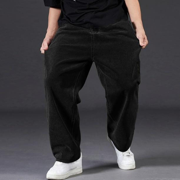 Weiqiqre Pants for Men Loose Fit Baggy Jeans Casual Streetwear