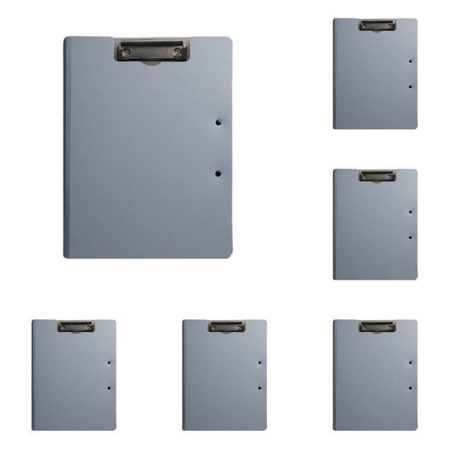 6Pack A4 Foldable Clipboard with Spring Action Clamp, Punchless Design for Office, School, or Commercial Use, Strong Clips for File Folders, Bulk Pack for Letter or A4 Size Documents