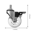 thumbnail image 2 of UPGRATOR 4 Pcs Transparent Furniture Wheel High Grade Material Brake Function Furniture Accessories, 2 of 5