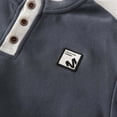 thumbnail image 7 of KyCheLot Boys Sweatshirts Color Block Crewneck Long Sleeve Pullover Top Spring Cotton Shirts 2-10 Years, 7 of 7