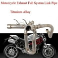thumbnail image 2 of Motorcycle Exhaust Muffler Front Link Exhaust Pipe System Modified Parts For Ducati For Monster 659 696 796 1100, 2 of 6