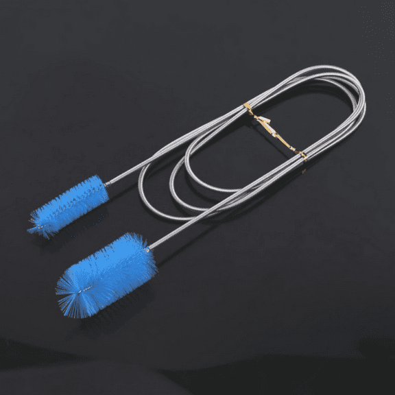 61In Flexible Drain Brush Double Ended Nylon Cleaner Brush Elastic ​for Shower Drain/ Sink Plumbing/Aquarium Tubing