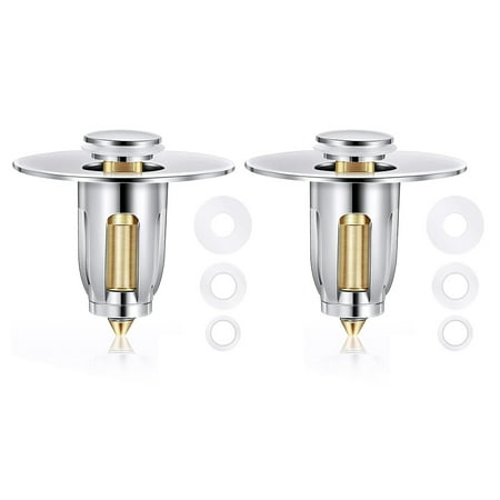 

Universal Sink Stopper Set of 2 Pop-Up Drain Stopper for Bathroom
