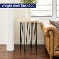 thumbnail image 4 of Easy4Home Hairpin Table Legs 28" Black Metal Set of 4 with Rubber Floor Protectors, 4 of 7