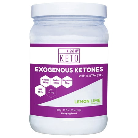 Kiss My Keto Exogenous Ketones Supplement - Electrolytes Powder Drink, Lemon Lime, GoBHB Salts Ketogenic Supplement, Beta Hydroxybutyrate, Increase Energy, Get Into (Best Energy Supplement For Working Out)