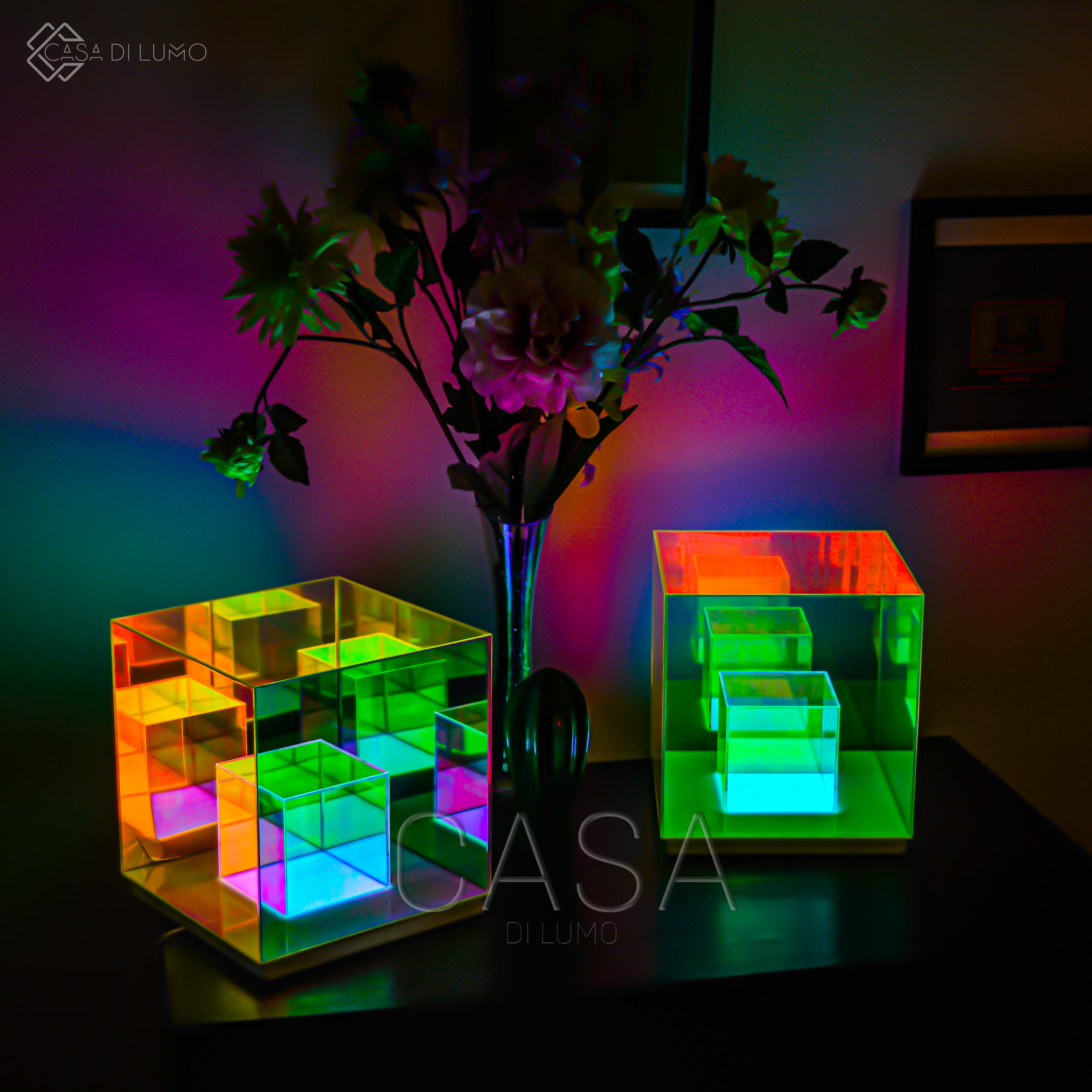 Infinity Cube - Infinite Modern Lighting. Multicolor Acrylic