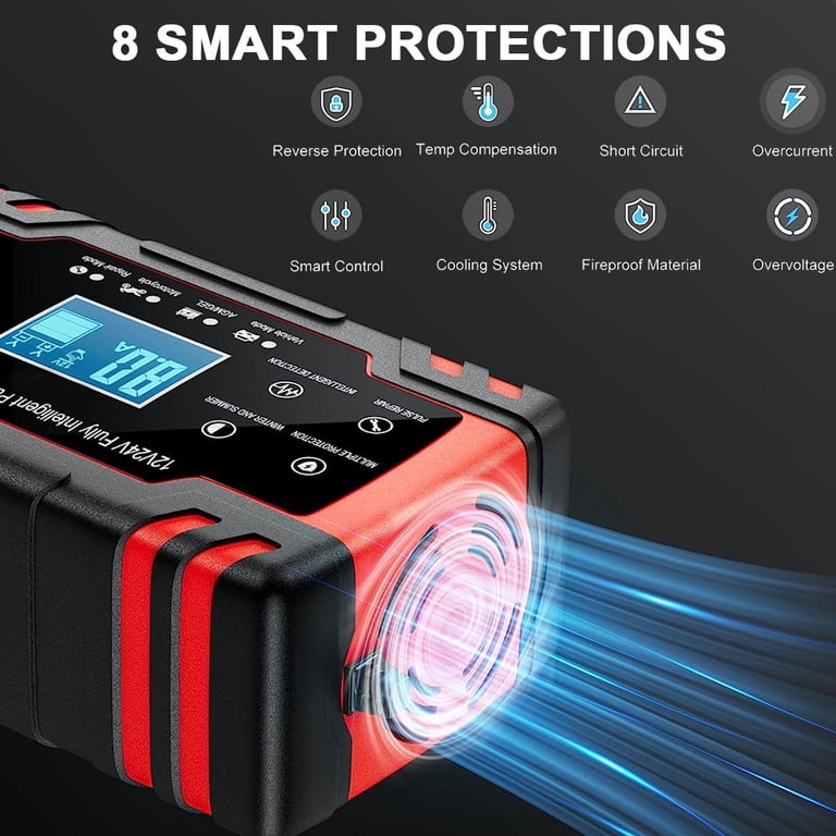 Sentryse 8-Amp Smart Battery Charger, 12V/24V photo 3