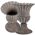 thumbnail image 3 of 2Pcs Decorative Graveyard Flower Pot Urn Planter Iron Flower Vase Exquisite Memorial Vase, 3 of 9