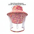 thumbnail image 2 of Hsqqdc Red Mosquito Net Hat Mesh Face Cover Insect Proof Sun Shade Bucket Cap Outdoor, 2 of 7