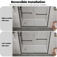 thumbnail image 6 of Senfot Double Sliding Glass Shower Door 72x48 Inch 6mm Tempered Glass with Easy-Clean Coating Smooth Rollers Frameless Shower Door for Bathroom Black, 6 of 8