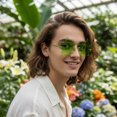 thumbnail image 5 of Hzzsbu Maple Leaf Shape Sunglasses, Rimless Sunglasses for Women Men, Funny Irregular Sun Glasses UV Protection Retro Frameless Funky Eyewear Party Glasses, 5 of 7