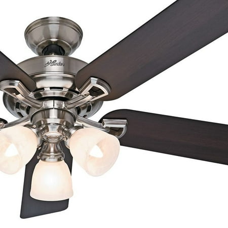 Hunter Fan 52" Ceiling Fan, Brushed Nickel - Light Kit and Remote Control Included (Certified Refurbished)