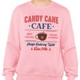 thumbnail image 2 of Candy Cane Cafe Sweatshirt Unisex 3X-Large Pink, 2 of 5