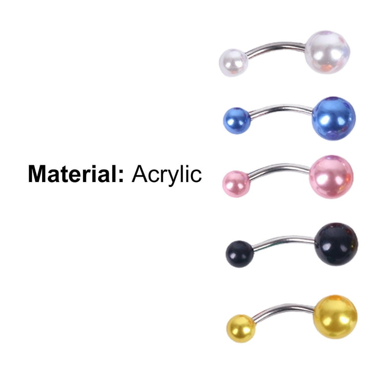 Acrylic belly shop button rings