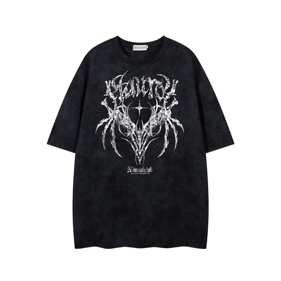 Gothic Graphic Heavy Metal Vintage Grunge Y2k Cotton Men's Women's Unisex T-Shirt