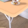 thumbnail image 4 of HSHDLDF JISEN Housse de Dessus de Table Carrée 34x34 Pouces E-Champagne Spandex Ajustée Extensible Nappe, 4 of 6