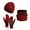 Red, variant on SPRING PARK 3Pcs/Set Unisex Men Women Universal Winter Outdoor Keep Warm Thick Soft Plush Beanie Hat + Scarf + Gloves Set