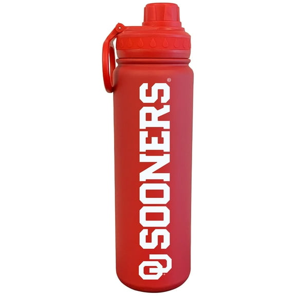 Crimson Oklahoma Sooners 24oz. Logo Stainless Sport Bottle