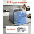 thumbnail image 2 of KFFKFF Electric Hot Box Food Warmer, 4-Tier Commercial Warming Cabinet with Water Tray, Single-Door Design and Adjustable Shelves, Stainless Steel Food Heating Cabinet for Restaurants, Kitchens, 2 of 9