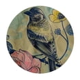 thumbnail image 4 of WYYP  Spring Round Tablecloth, Flourishing Nature Theme Hand Drawn Small Bird Butterfly and Blooming Flower Pattern, Circle Table Cloth Cover for Dining Room Kitchen Decoration,  38-42, 4 of 8
