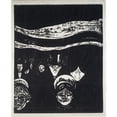 thumbnail image 2 of Edvard Munch 15x18 Gold Ornate Wood Frame and Double Matted Museum Art Print Titled - Anxiety (1896), 2 of 4